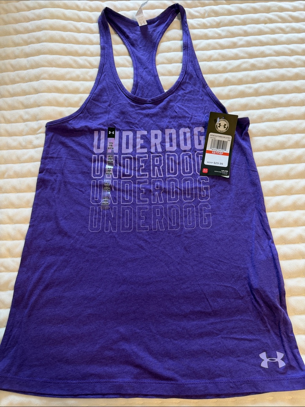 Under Armour Dark Purple & Light Lavender Racerback Tank Tops